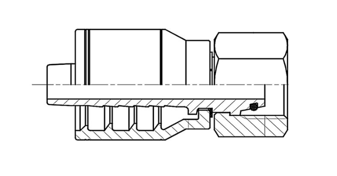 F2-0418-DHFS Din Heavy Female With Swivel