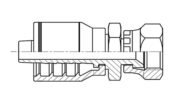 F2-0414-KFS Komatsu Female With Swivel