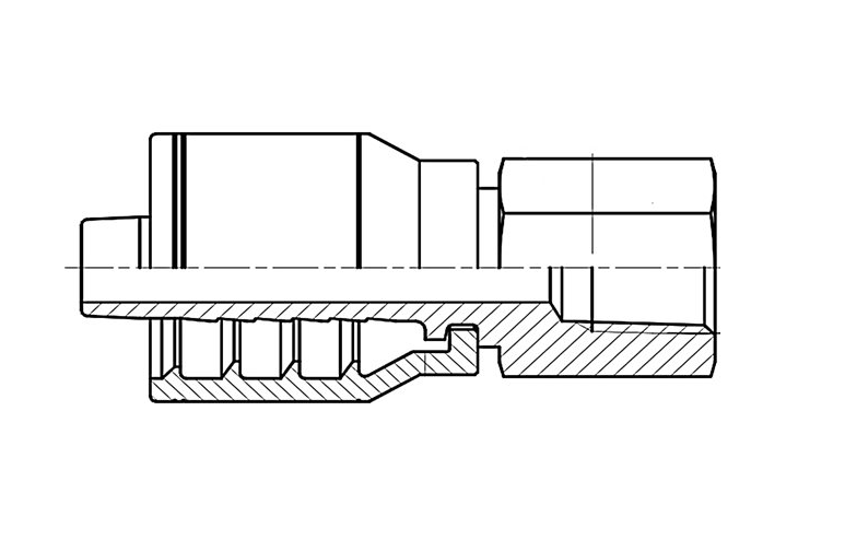 F2-0404-PF Female NPT Pipe Thread