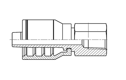 F2-0404-PF Female NPT Pipe Thread