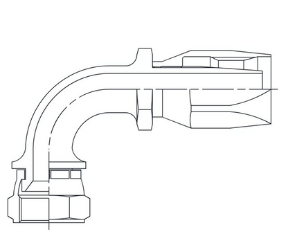 F2-0405-JFS90M JIC Male With Swivel, 90° Bend