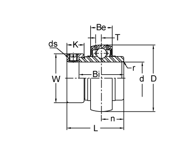 UG205-16 1" Shaft Diameter