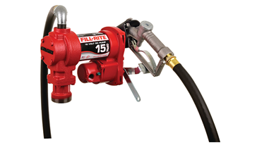 916-FR1210H 12 VOLT FUEL TRANSFER PUMP WITH HOSE AND MANUAL NOZZLE - 15 GPM