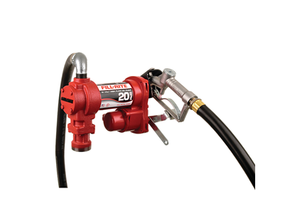 916-FR4210H 12 VOLT HIGH FLOW FUEL TRANSFER PUMP WITH MANUAL NOZZLE - 20 GPM