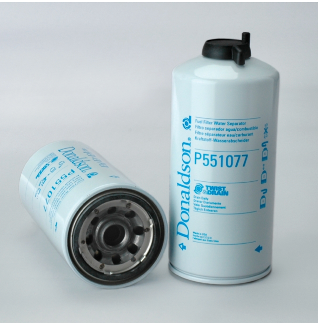 Donaldson Filtration P551077.FUEL FILTER, WATER SEPARATOR SPIN-ON TWIST&DRAIN