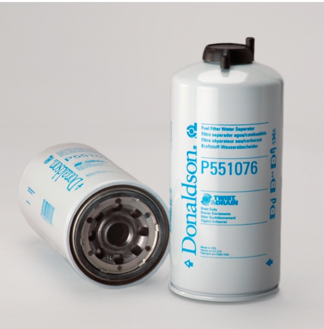 Donaldson Filtration P551076 FUEL FILTER, WATER SEPARATOR SPIN-ON TWIST&DRAIN