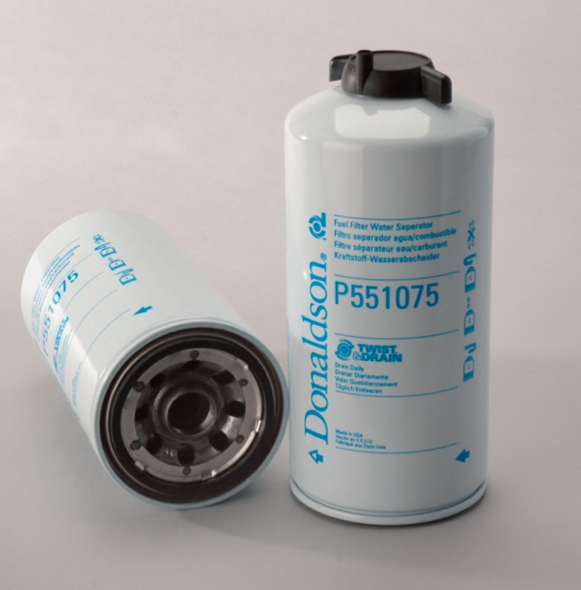 Donaldson Filtration P551075 FUEL FILTER, WATER SEPARATOR SPIN-ON TWIST&DRAIN